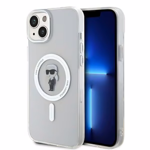 Viedtālruņa apvalks Karl Lagerfeld IML Ikonik Magnētiskais MagSafe iPhone 15 Plus - caurspīdīgs (m)