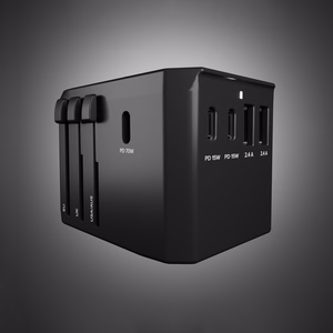 Pasaules ceļojumu GaN 70W adapteris ar maciņu