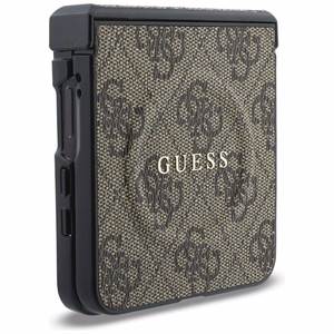 Brūns Guess 4G Classic MagSafe vāciņš Samsung Galaxy Z Flip8 tālrunim