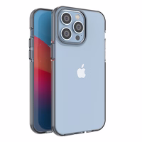 Spring Case viedtālruņa apvalks iPhone 14 Pro Max silikona apvalks ar rāmi melns