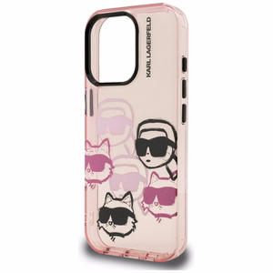 Karl Lagerfeld IML Multi K&C galvas raksts viedtālruņa apvalks iPhone 16 Pro Max - rozā