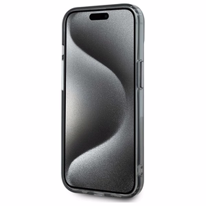 Karl Lagerfeld KLHMP15SHLSCHK iPhone 15 6.1" melns cietais viedtālruņa apvalks IML Metal Choupette Head Magnētiskais (MagSafe)