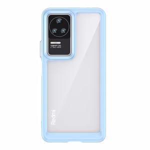 Outer Space Case viedtālruņa apvalks Xiaomi Poco F4 5G ar elastīgu rāmi zils