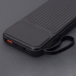 Maxlife power bank with built-in cables MXPB-06 PD QC 22,5W 10000 mAh black