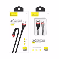 FONENG kabelis X82 Micro USB 3A 1M melns