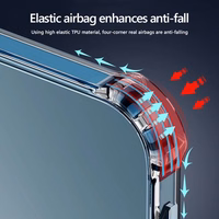 TEL PROTECT MagSilicone viedtālruņa apvalks Iphone 12 Pro Max caurspīdīgs