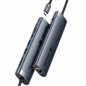 Vention USB-C 8-in-1 4K 60Hz 100W docking station