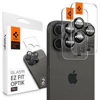 Spigen Glas.tR EZ Fit Optik Kameras aizsargstikls iPhone 14 Pro / Pro Max / 15 Pro / Pro Max / 16 Pro / Pro Max / 17 Pro / 17 Pro Max - melns 2 gab