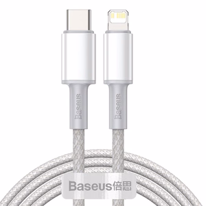 Baseus kabelis High Density PD USB-C - Lightning 2,0 m balts 20W