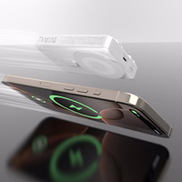 Dudao K29 10000mAh PD 20W Magnētiskā portatīvais lādētājs ar metāla apvalku, statīvu un iebūvētiem USB-C/Lightning kabeļiem - sudraba