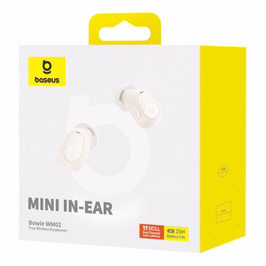 Bezvadu austiņas Baseus Bowie WM02 TWS, Bluetooth 5.0 (baltas) OS