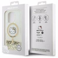 Hello Kitty Šķidrais Spīdums Fever Magnētiskais iPhone 16 Pro Viedtālruņa apvalks - Zelta