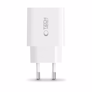 Tech-Protect NC20W sienas lādētājs ar USB-C pieslēgvietu - balts