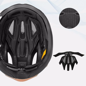 Wozinsky īpaši viegla šosejas velosipēda ķivere, 54–58 cm – pelēkbrūna