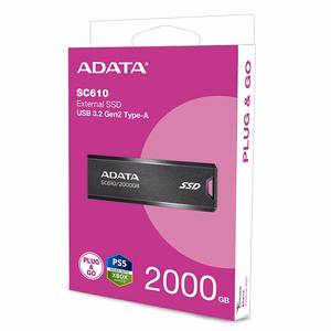 ADATA SC610 USB zibatmiņa 2 TB USB Type-A 3.2 Gen 2 (3.1 Gen 2) melna