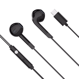 Kruger&Matz C2 USB-C ausīs ievietojamas austiņas ar mikrofonu, melnas