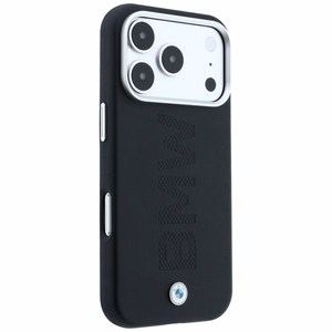 BMW Sign Deboss Quilted Metal Logo MagSafe maciņš modelim iPhone 18 Pro Max – tumši pelēks