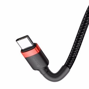 Baseus kabelis Cafule PD USB-C - USB-C 2,0 m sarkans-melns 60W