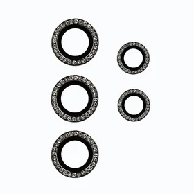 Rūdītais stikls HARD DIAMOND kamerai (LENS) Samsung Galaxy S24 Ultra melns (5 gab. lēcas)