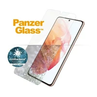 PanzerGlass E2E Microfracture antibakteriālais stikls Samsung Galaxy S21 - ar melnu rāmi
