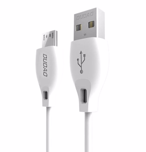 Dudao L4M USB-A - MicroUSB 2.4 A Kabelis 1m - Balts