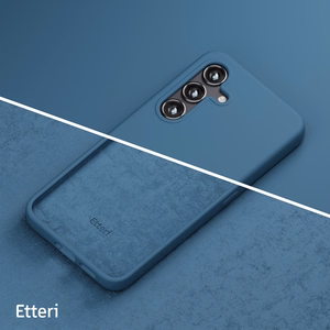 Силиконовый чехол Etteri Mag для Samsung Galaxy S25 Edge тёмно-синий