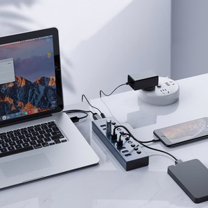 Orico BT2U3-13AB centrmezgls 13x USB-A 3.0 ar slēdžiem pelēks