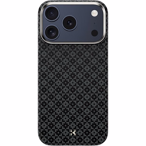 Melns Benks Magnetic Armor Air Armor Grid 600D kevlara vāciņš ar metāla rāmi (C.K.FL.AP.BK.0072), paredzēts iPhone 18 Pro / iPhone 17 Pro