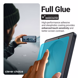 Crong 3D Armor Glass Lite pa visu virsmu līmējams rūdīta stikla ekrāna aizsargs Google Pixel 9 Pro XL / 10 Pro XL