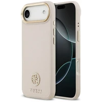 Guess Grained Strass Logo Magnētiskais viedtālruņa apvalks iPhone Air rozā