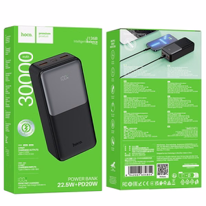 Ārējā baterija Power Bank Hoco J136B 22.5W+PD20W 30000mAh melna