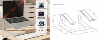 Ventilated Ultra-Slim Aluminum Laptop Statīvs
