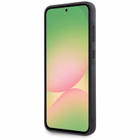 Karl Lagerfeld fiksēts mirdzošs Ikonik logotipa metāla piespraudes viedtālruņa apvalks Samsung Galaxy A56 - melns