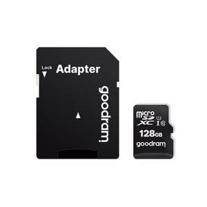 GOODRAM atmiņas karte microSD 128GB 100MB/s class 10 UHS I ar SD adapteri