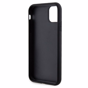 Guess GUHCN61HG4SGK apvalks iPhone 11 / Xr - melns mirdzošs uzraksts Liels 4G