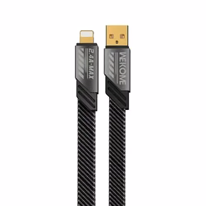 WEKOME WDC-190 Mecha Series USB-A–Lightning uzlādes un datu kabelis, 1 m, “Tarnish” krāsā
