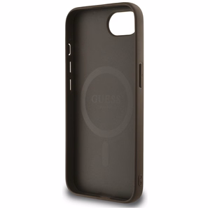 Guess 4G Flowers Print magnētiskais viedtālruņa apvalks iPhone 16e - brūns