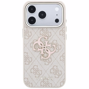 Guess 4G & Big Resin Logo maciņš modelim iPhone 17 Pro / 18 Pro – krāsa: rozā