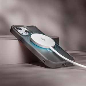 Etteri Matētais Mag Ring viedtālruņa apvalks iPhone 12 / 12 Pro 6,1 pelēks (m)