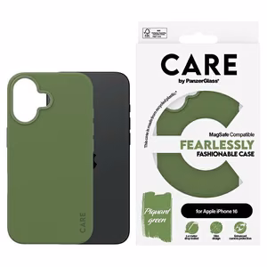 CARE by PanzerGlass Mados apvalks iPhone 16 6.1 – zaļš Magnētiskais MagSafe
