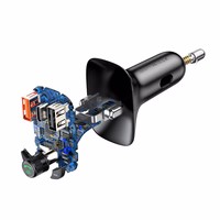 Baseus transmiter FM T Shaped S-13 Bluetooth MP3 car lādētājs melns