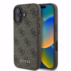 Guess 4G Classic viedtālruņa apvalks iPhone 16 - brūns