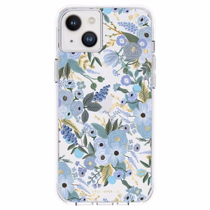 Rifle Paper Co. Garden Party Blue vāciņš iPhone 14 Plus, zils ziedu raksts