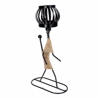 Dekoratīvs metāla svečturis ART DECO Afrika modelis E IALC-1