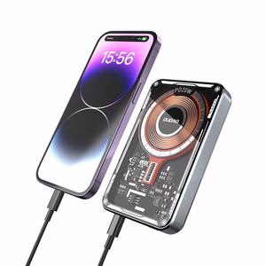 Dudao TGK1 внешний аккумулятор с беспроводной зарядкой MagSafe 20W 10000mAh чёрный (TGK1-black)