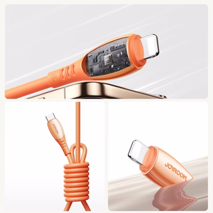 Joyroom S-A59 Vibrant Series 30W USB-C - Lightning kabelis 1.2m - oranžs