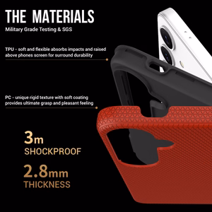 Perfectionists Trīsstūra korpuss Samsung S921 S24/S931 S25 sarkans