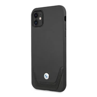 BMW ādas perforēts apvalks iPhone 11 / Xr - melns