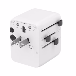 Gembird TPA-1A2C20-01-W universāls ceļojumu barošanas adapteris, 20 W, balts
