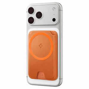 Spigen Valentinus MagFit+ MagSafe magnētiskais karšu maciņš tālrunim – oranžs
